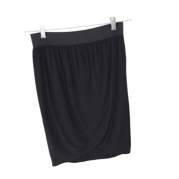NEW Gap Tulip Skirt Black Elastic Waist Stretch Rayon Small - Picture 3 of 10